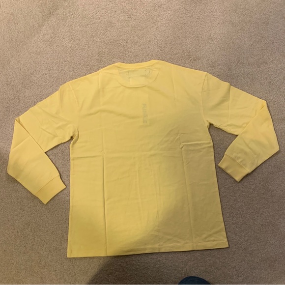 Purple Brand Yellow Long Sleeve T-Shirt 100% Cotton Mens Size Small S - Picture 2 of 10